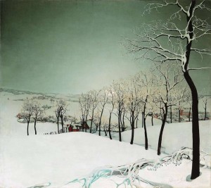 Valerius De Saedeleer. Sniego kraštovaizdis. 1924