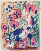 Otto Dix. Katė aguonų lauke. 1968