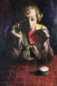 Ernest Neuschul. Besidažanti moteris. 1930